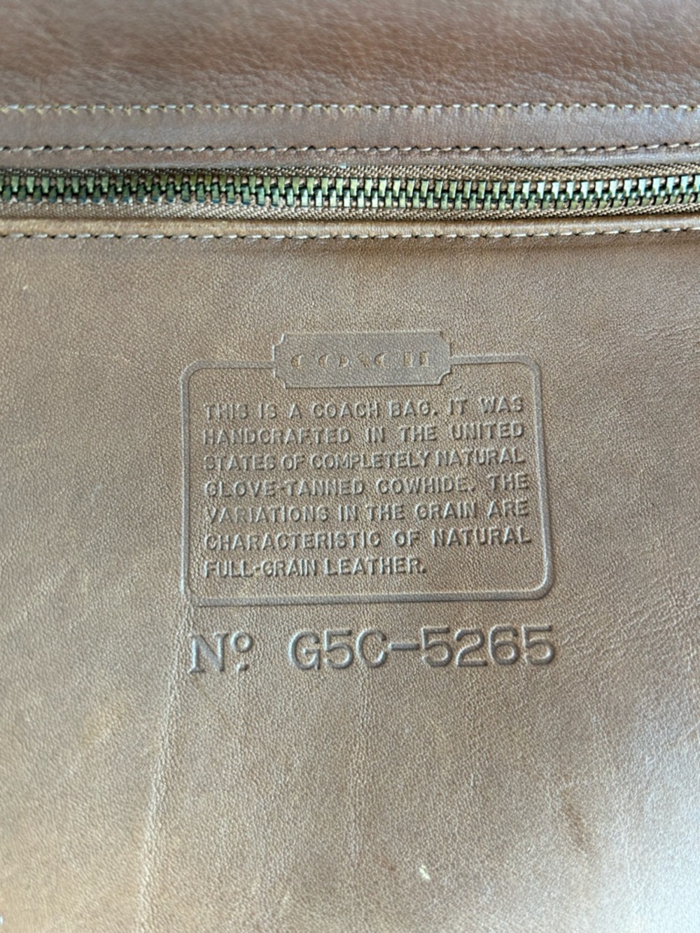 Vintage Coach Lexington Briefcase 5265 British Tan Leather Messenger Bag USA - Picture 7 of 16